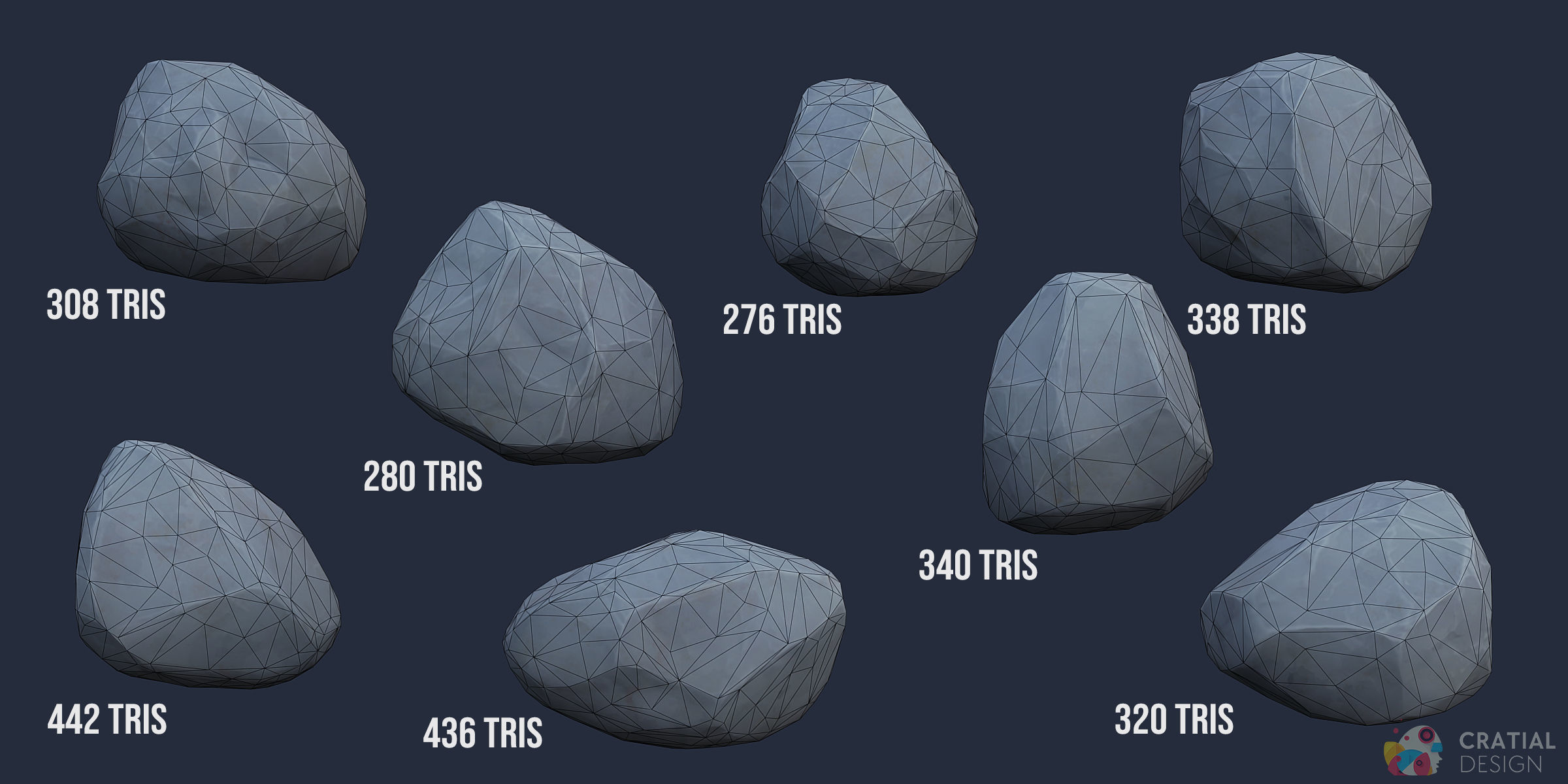 Stylized Tropical Nature and Foliage Kit 3D model_9