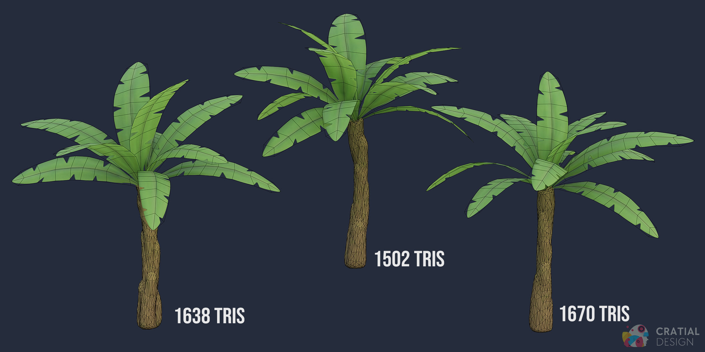 Stylized Tropical Nature and Foliage Kit 3D model_8