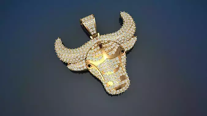 Cow Diamond Pendant