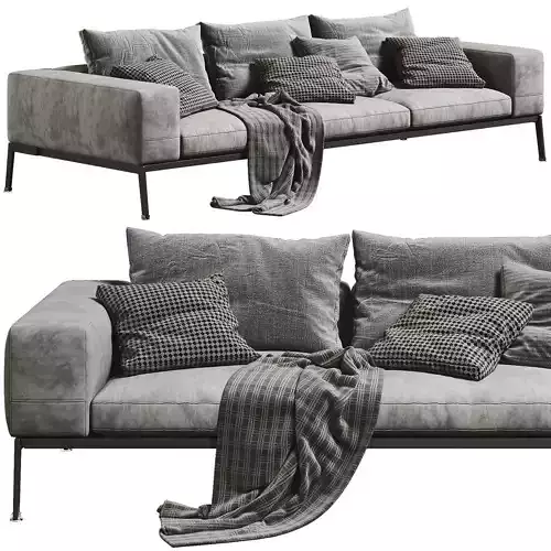 Flexform Lifesteel 3 Seats Sofa