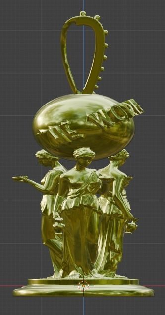 colgante de estatua the world is yours de pelicula scarface 3D print model_3