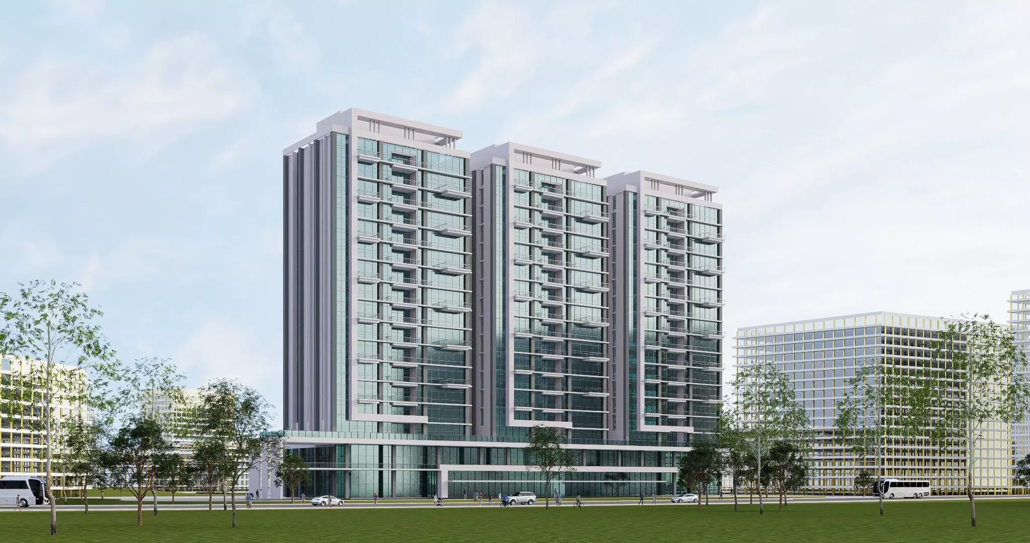 Apartment Building CM22 - Revit Project 3D model_0