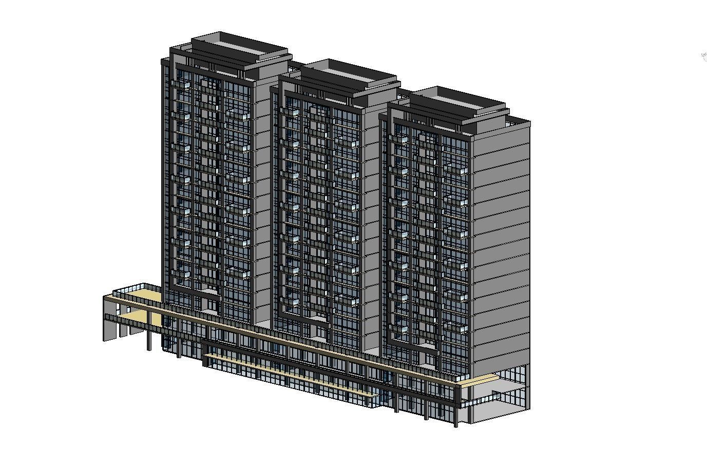 Apartment Building CM22 - Revit Project 3D model_5