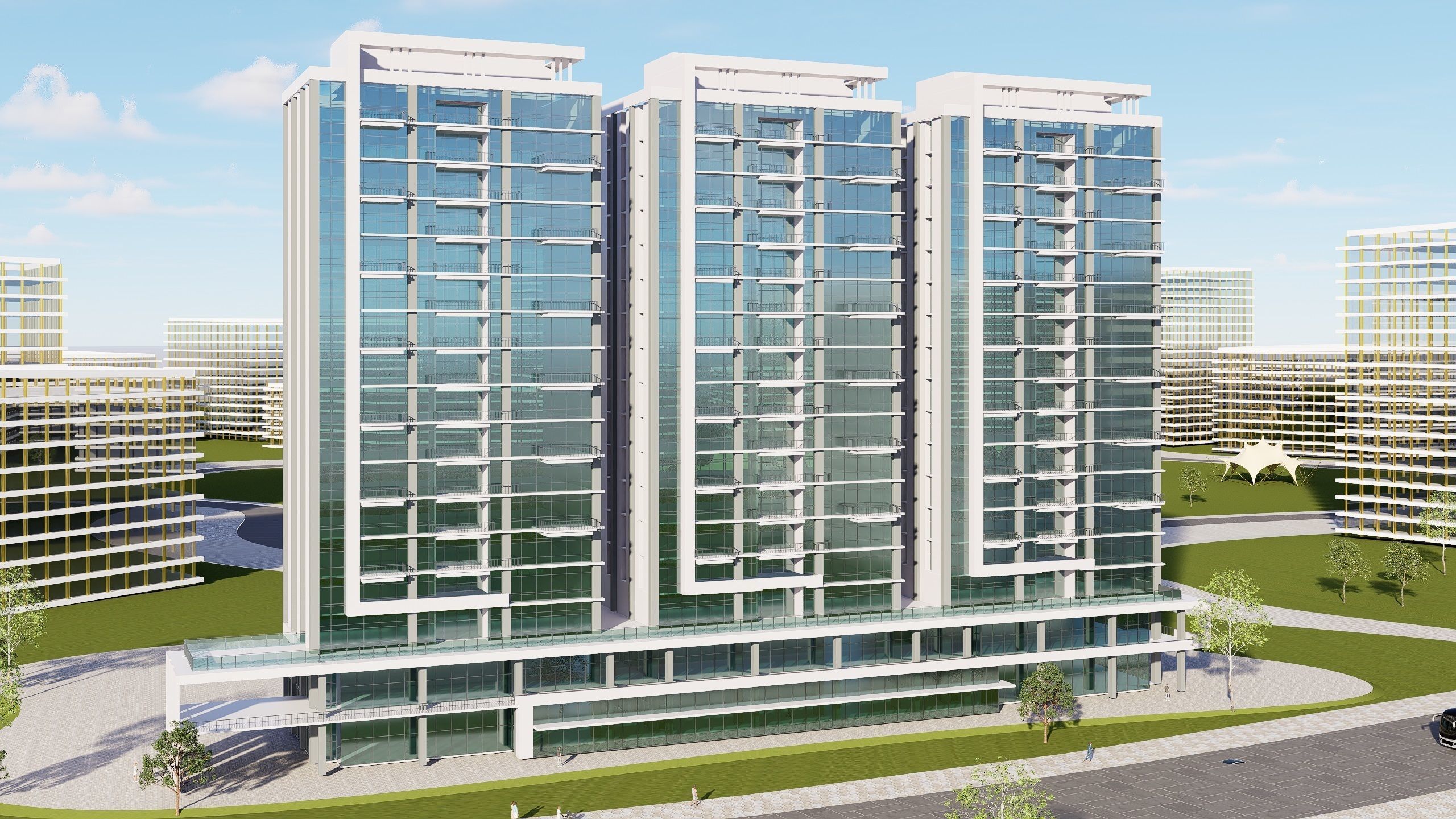 Apartment Building CM22 - Revit Project 3D model_2