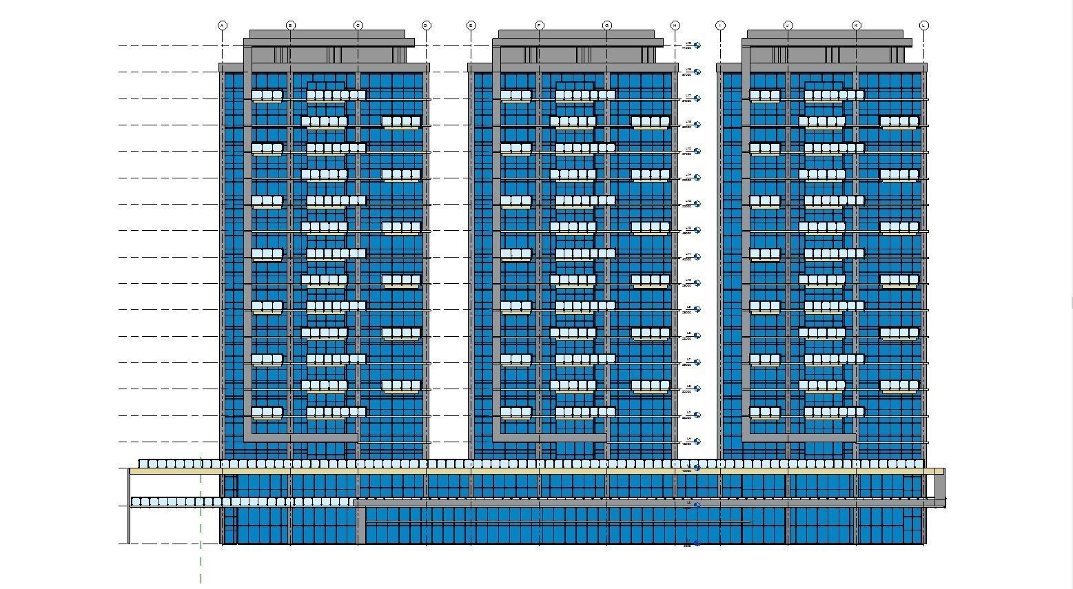 Apartment Building CM22 - Revit Project 3D model_3