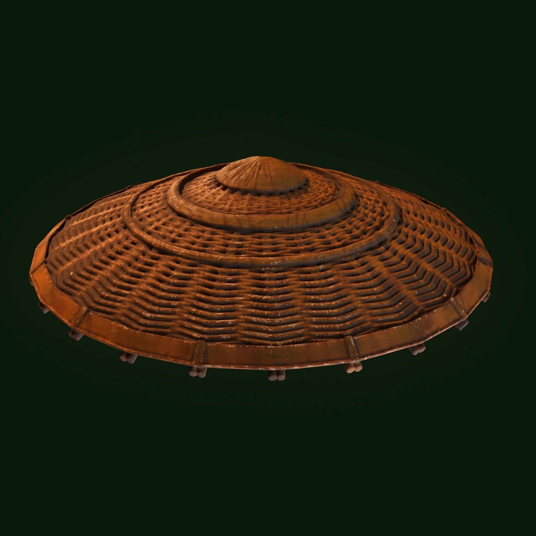 japanese hat 3D print model_1