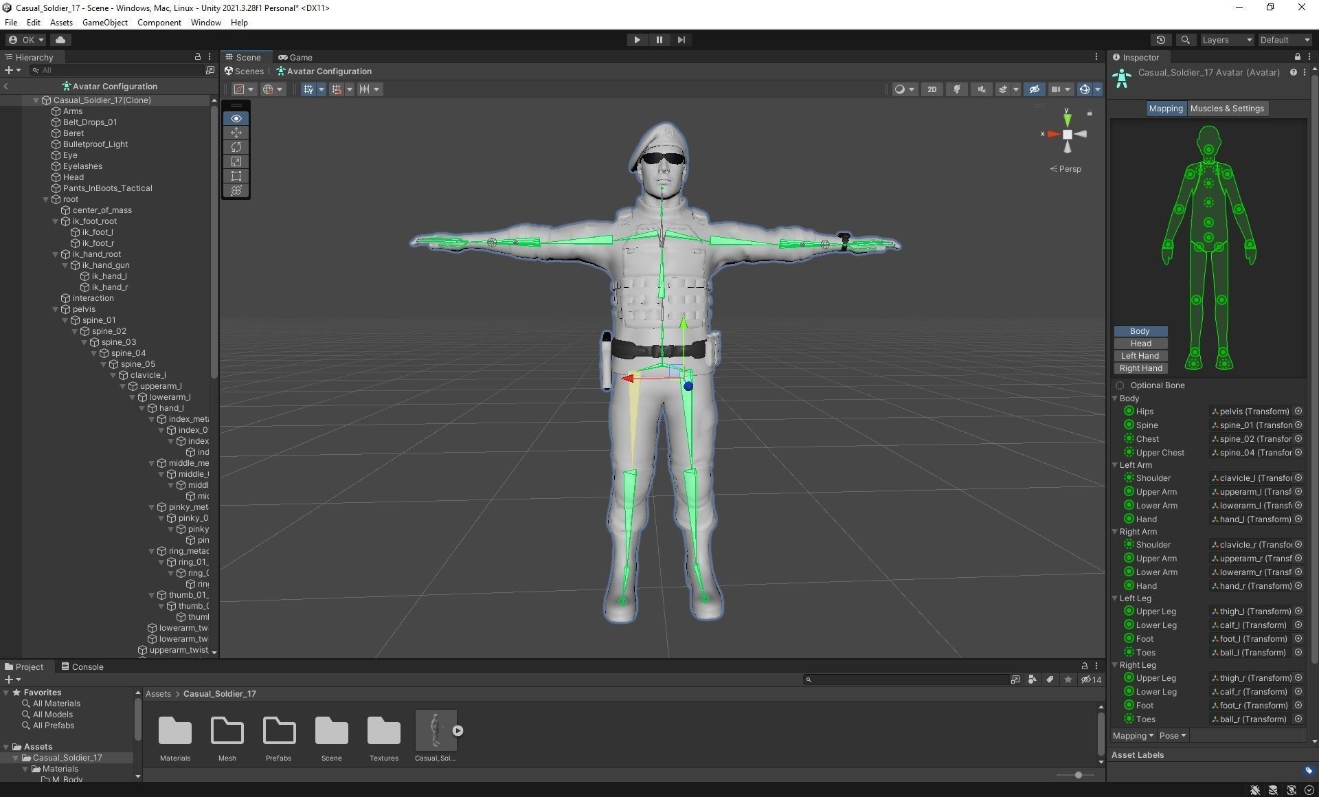 Casual Soldier 17 Low-poly 3D model_3