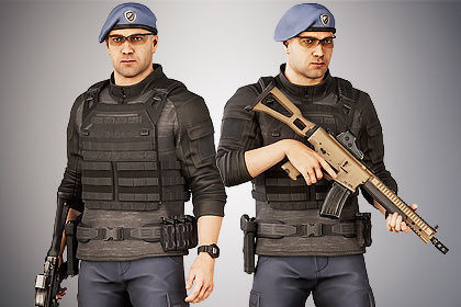 Casual Soldier 17 Low-poly 3D model_6