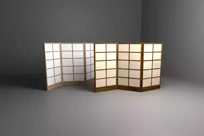 Japanese Furniture Shoji 3D Model Data