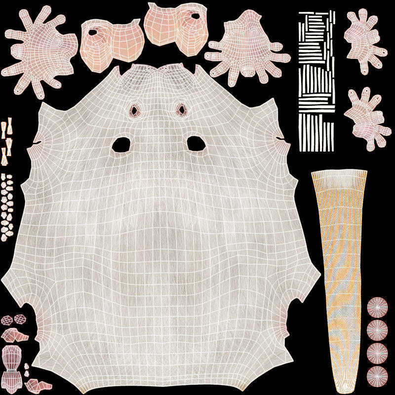 Rat - White 3D model_19