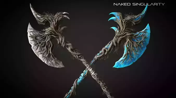 Claw Halberd Medieval dark fantasy weapon