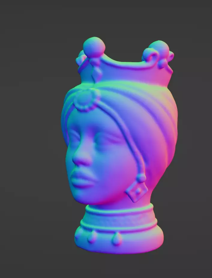 classic head woman Ceramics 3D print model_0