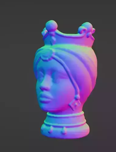classic head woman Ceramics 3D print model