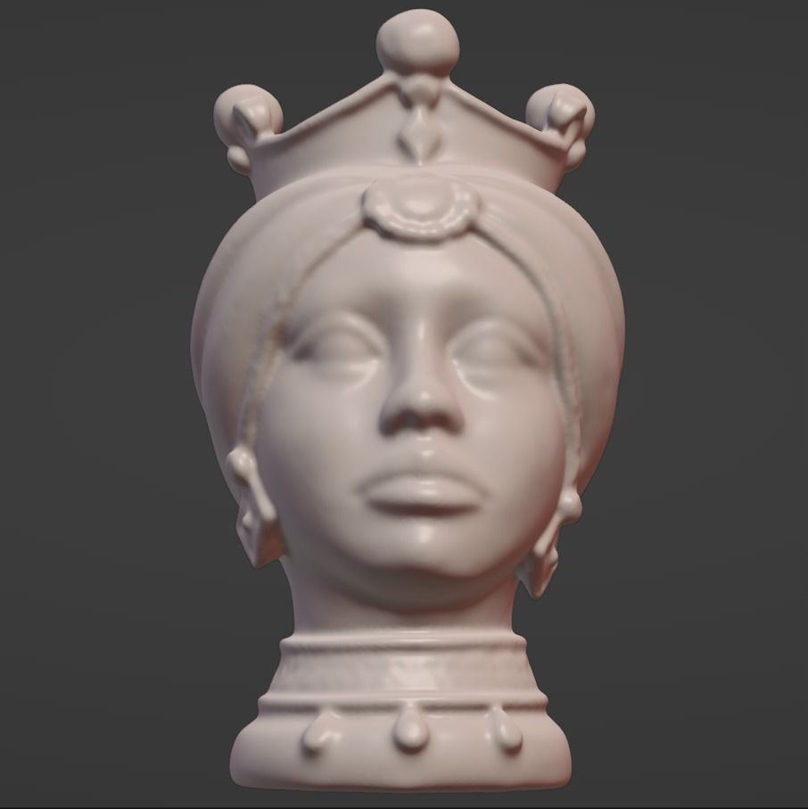 classic head woman Ceramics 3D print model_12