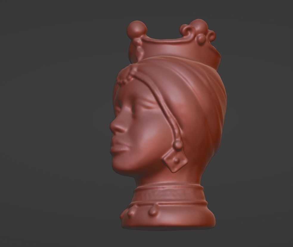 classic head woman Ceramics 3D print model_2