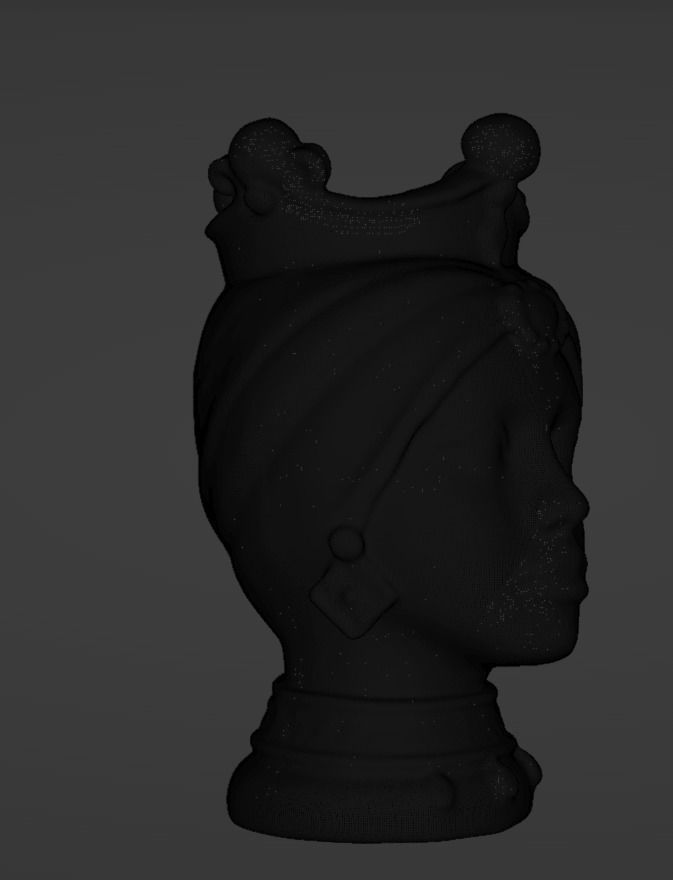 classic head woman Ceramics 3D print model_3