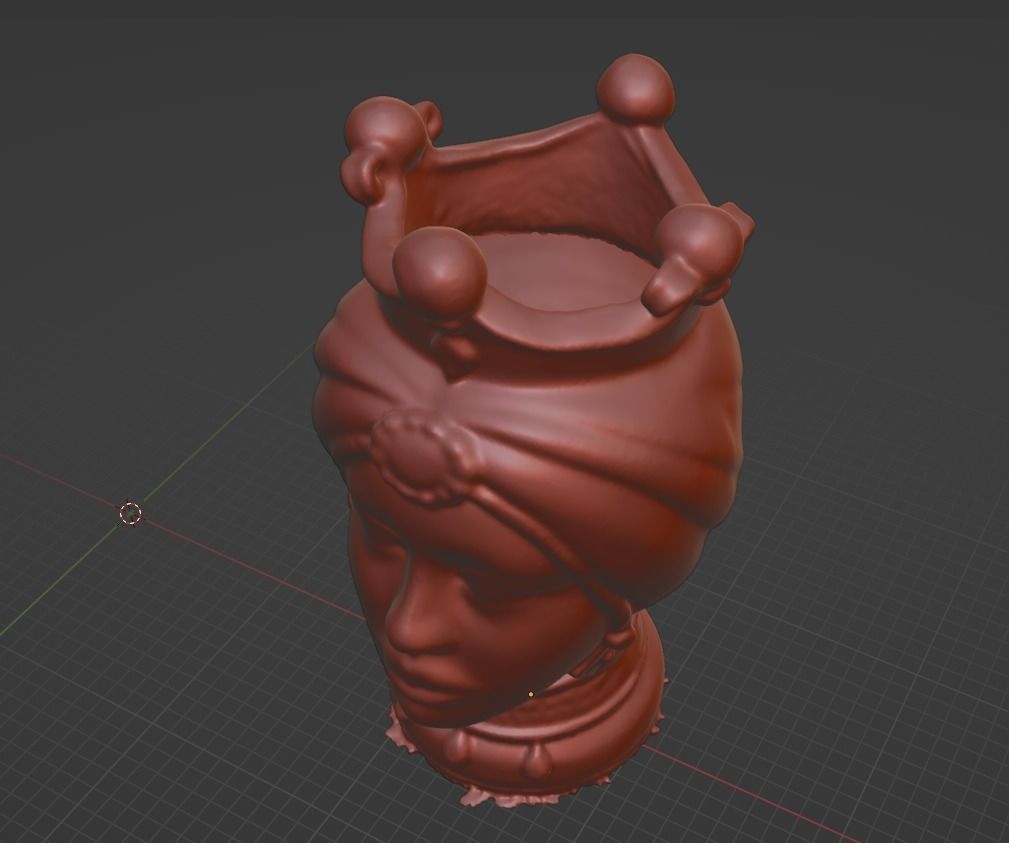 classic head woman Ceramics 3D print model_6