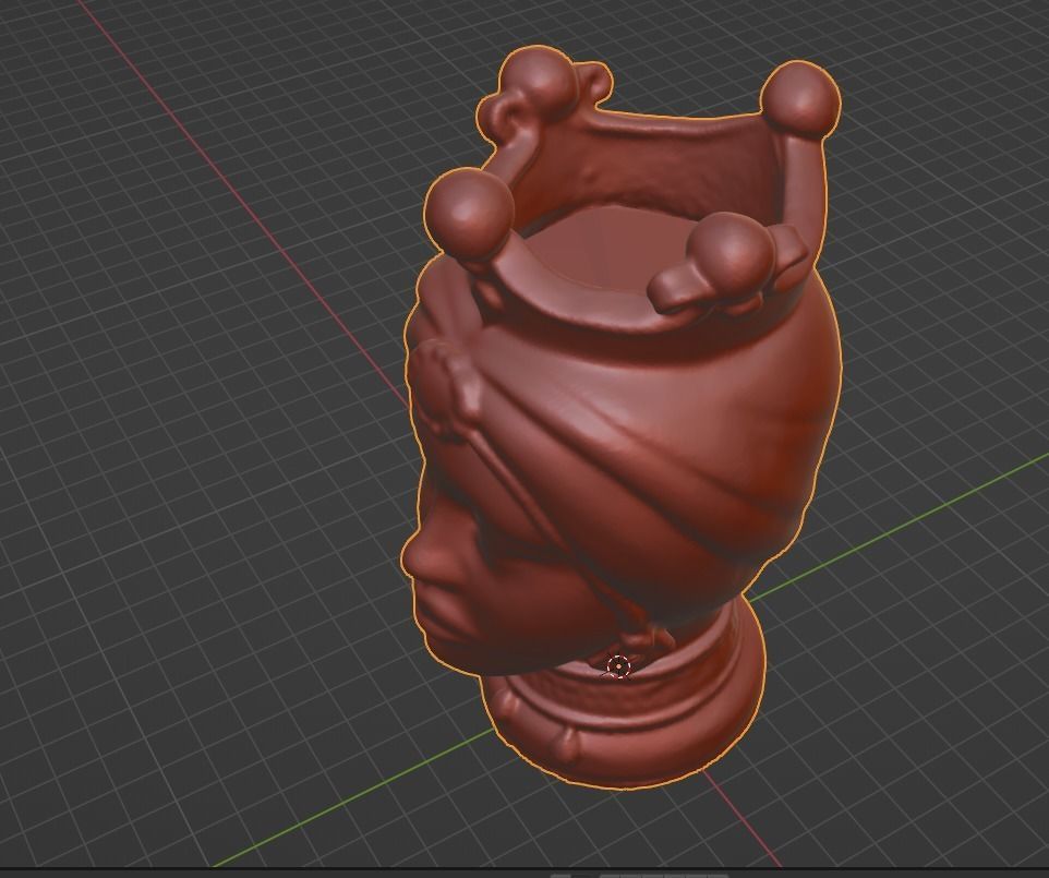 classic head woman Ceramics 3D print model_5