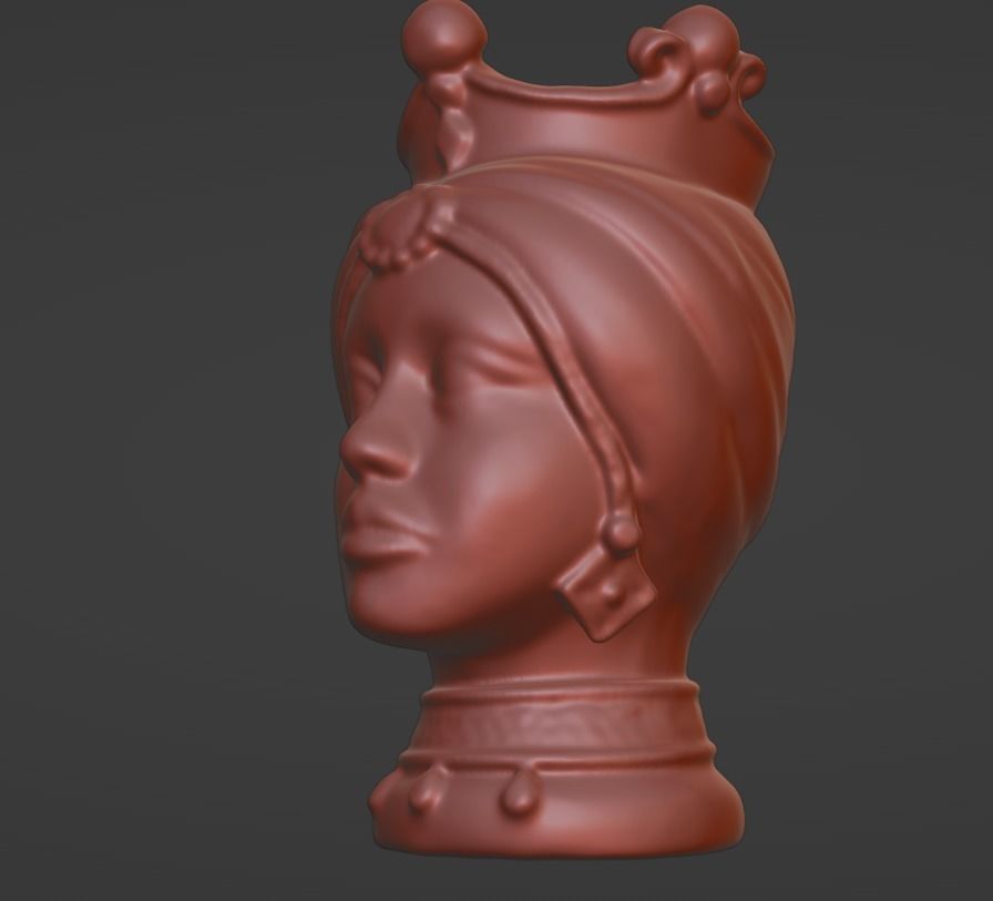 classic head woman Ceramics 3D print model_4