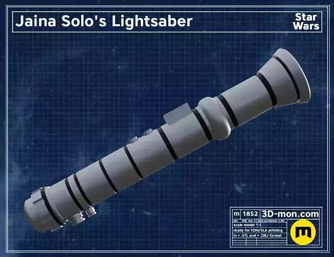 Jaina Solo lightsaber 3D print model