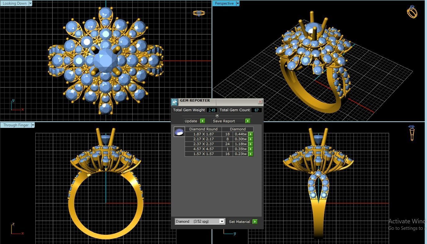 Wedding Ring 3D print model_1