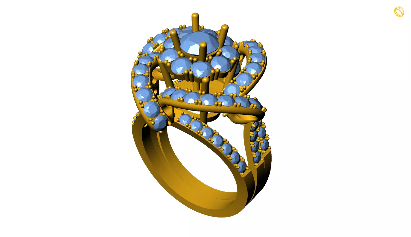 Wedding Ring 3D print model_0