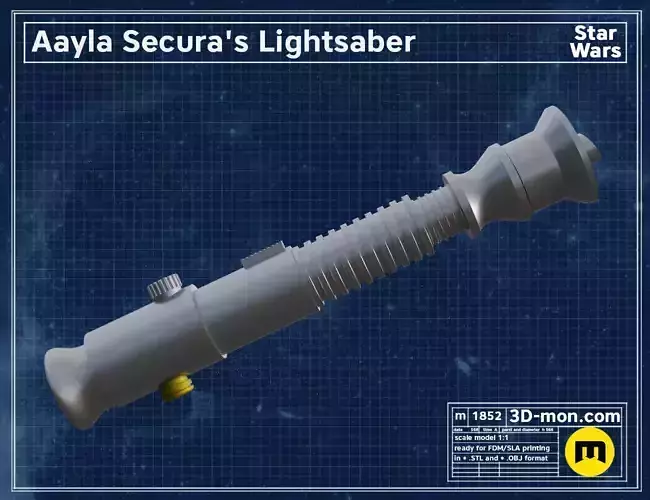 Aayla Secura lightsaber 3D print model