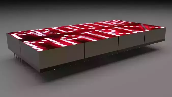 Illuminated LED Dot Matrix Display 3D model