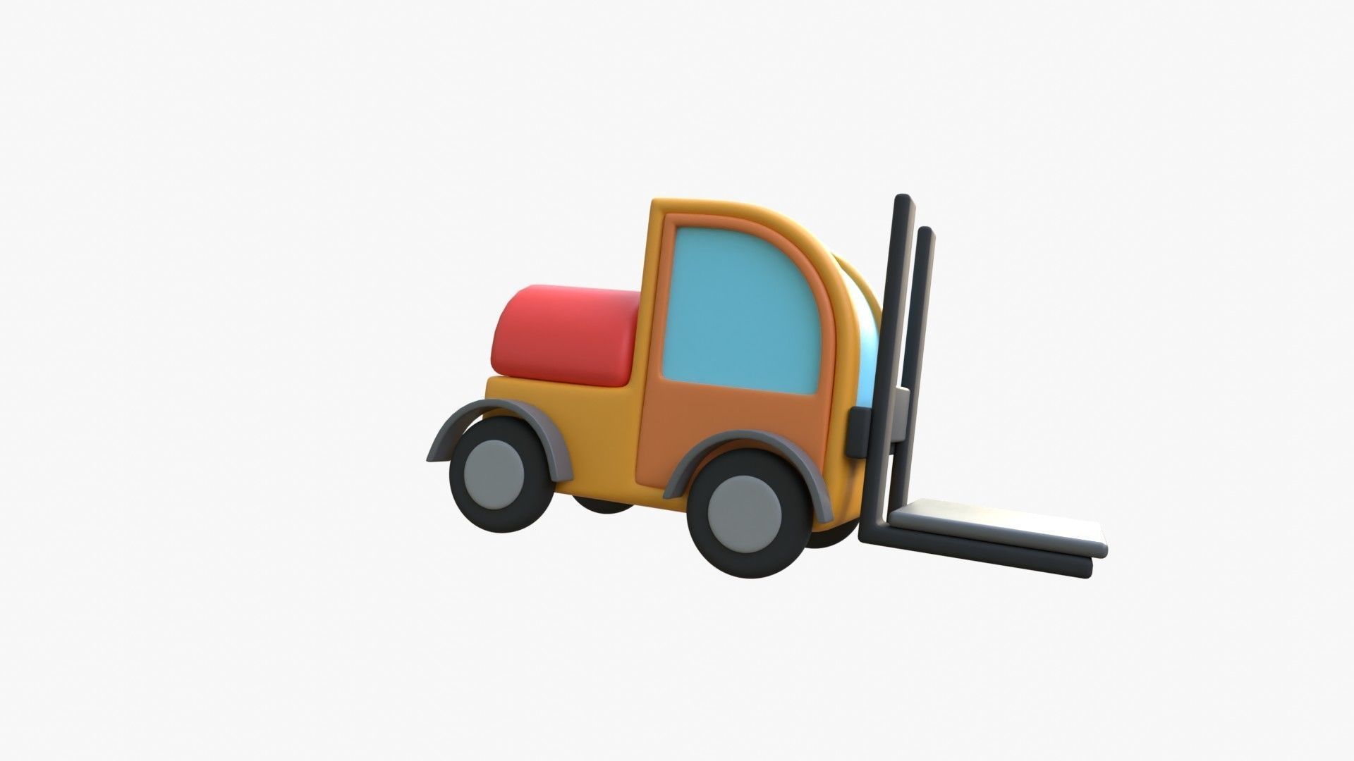 Forklift 3D model_16