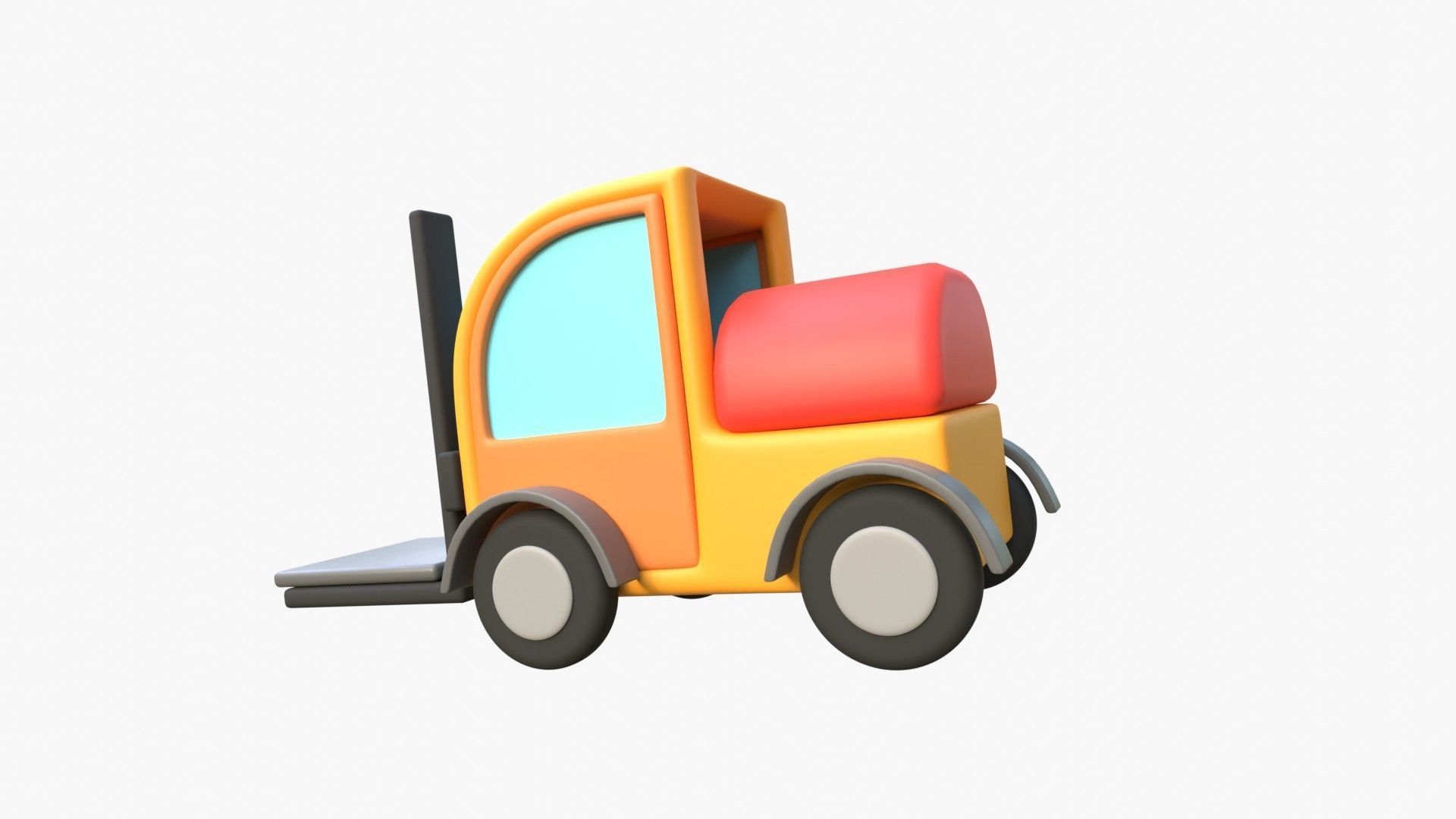 Forklift 3D model_6