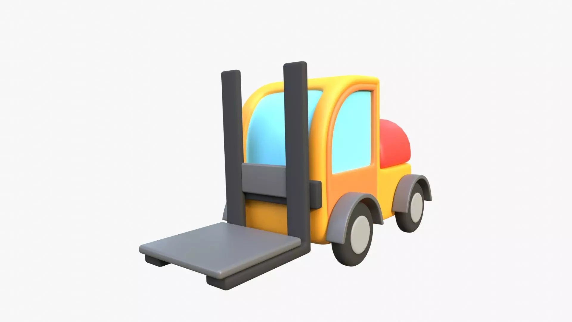 Forklift 3D model_0