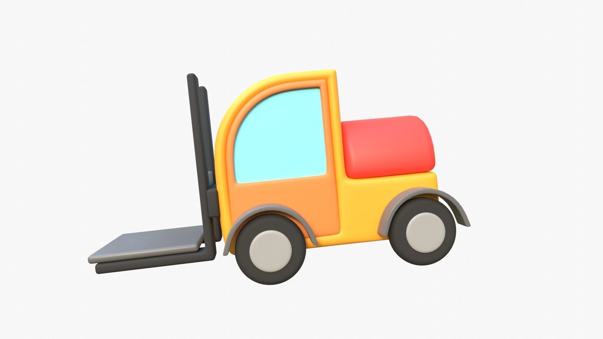 Forklift 3D model_4