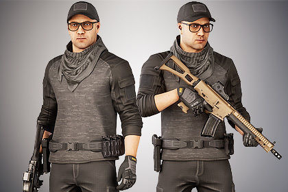 Casual Soldier 20 Low-poly 3D model_6