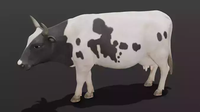 Cow Animated 3d Model Low-poly 3D model