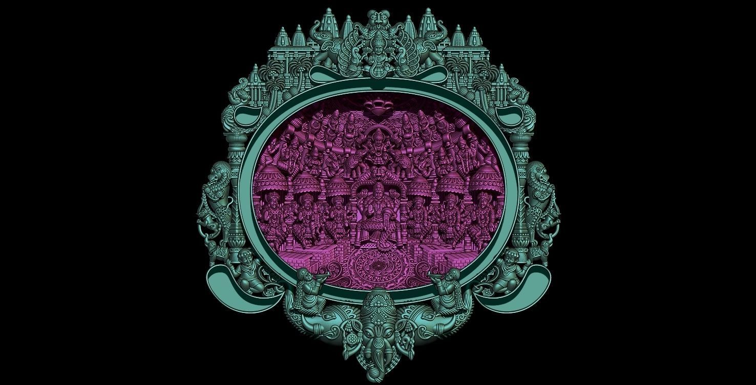 LAXMIJI NECKLACE DARBAR 3D print model_6