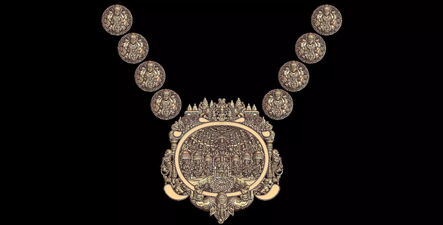 LAXMIJI NECKLACE DARBAR 3D print model_0