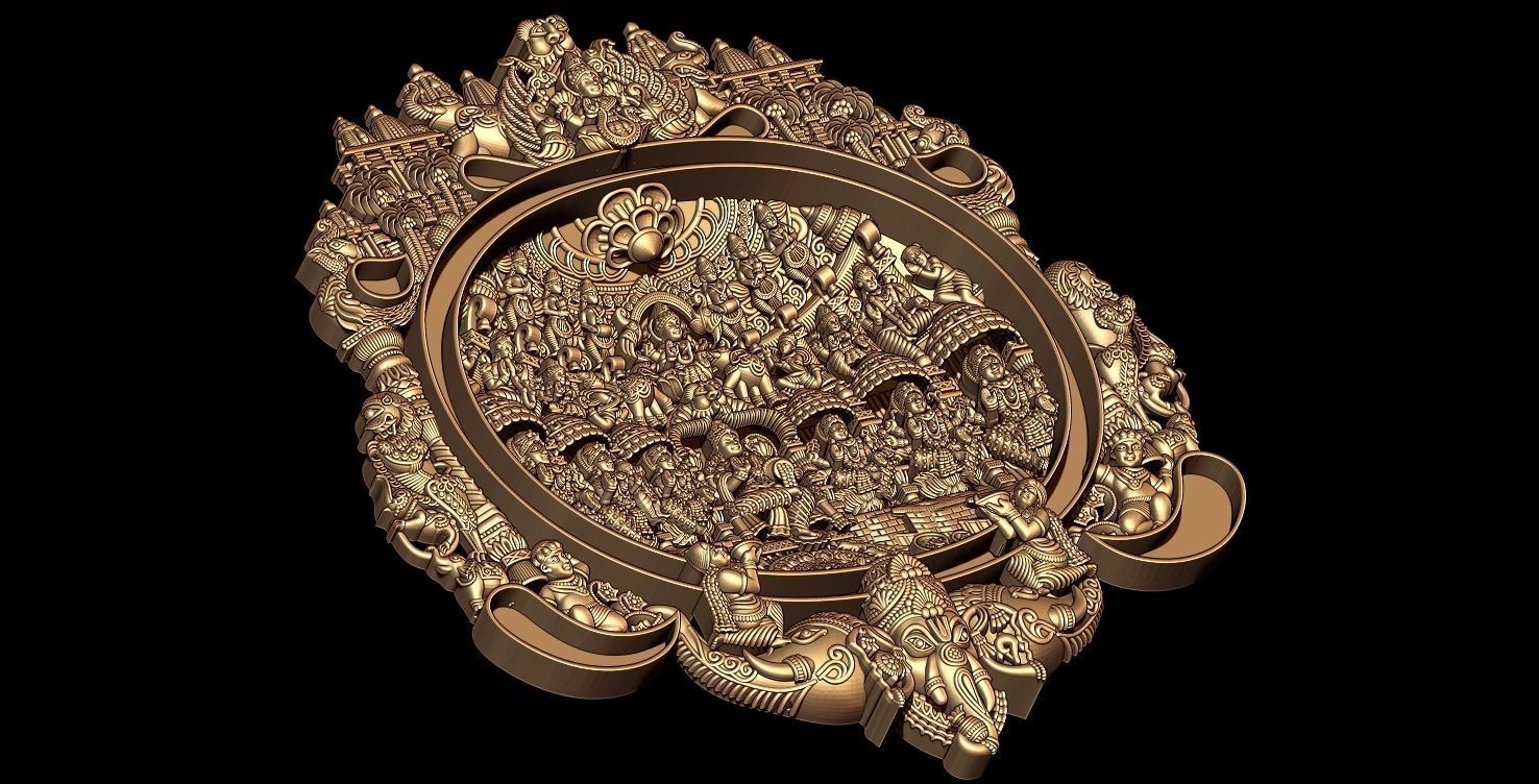 LAXMIJI NECKLACE DARBAR 3D print model_2