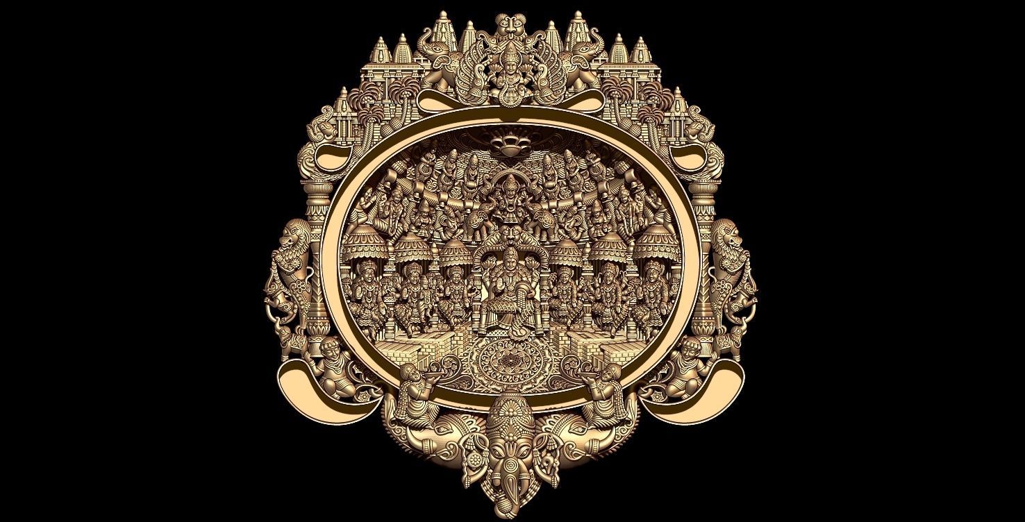 LAXMIJI NECKLACE DARBAR 3D print model_1