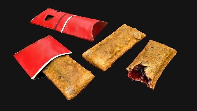 Cherry Pie McDonalds Low-poly 3D model 5