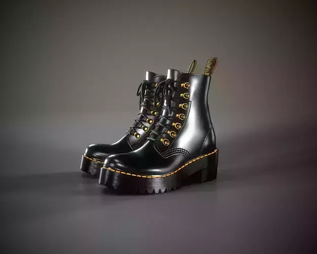 Dr Martens Leona Low-poly 3D model
