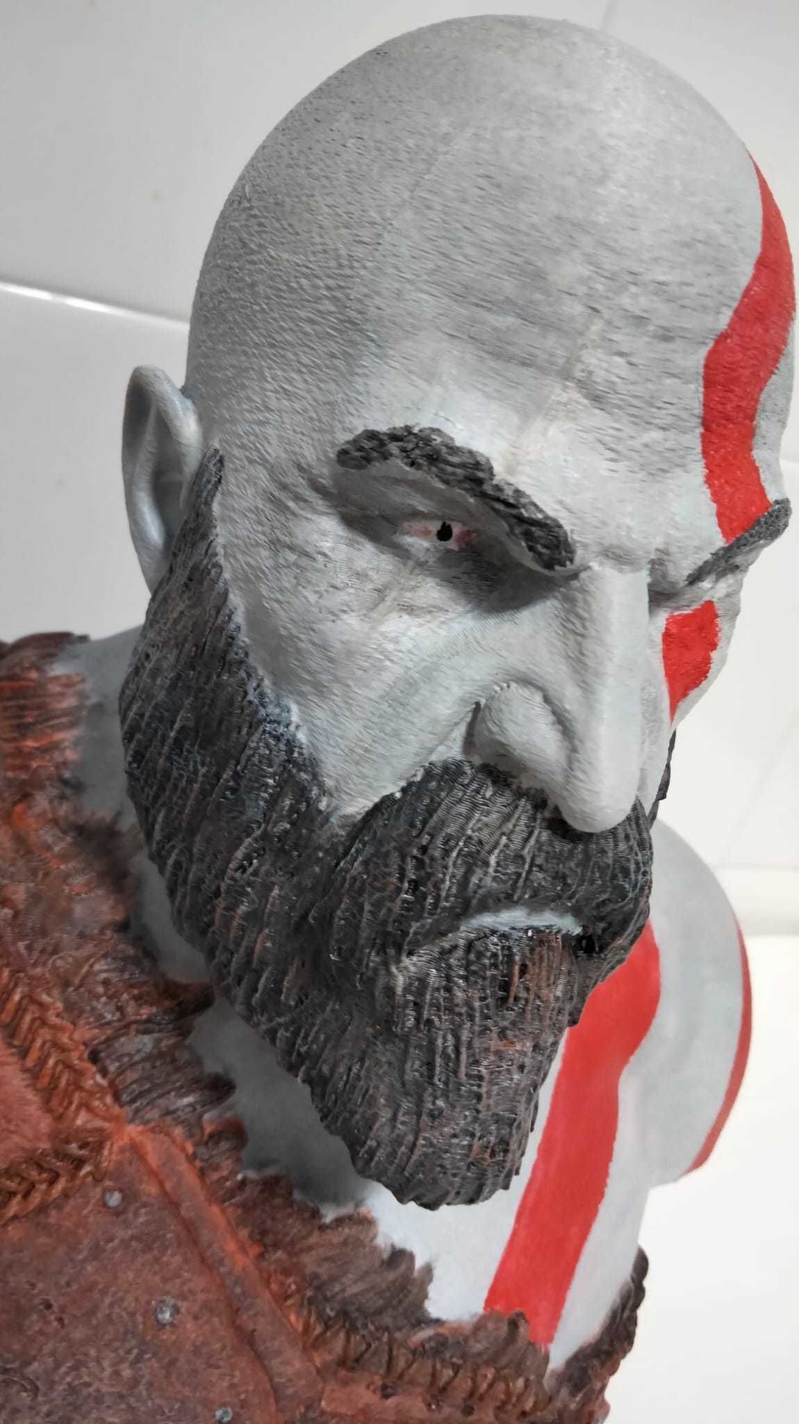 Kratos Bust 3D print model_2