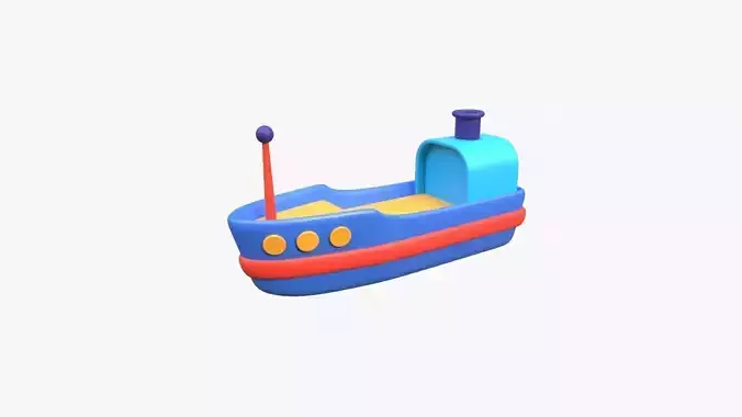 Ship 3D Illustration