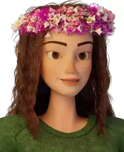 3d Stylized Female Cartoon Character 3D model 3d Stylized Female Cartoon Character 3D model