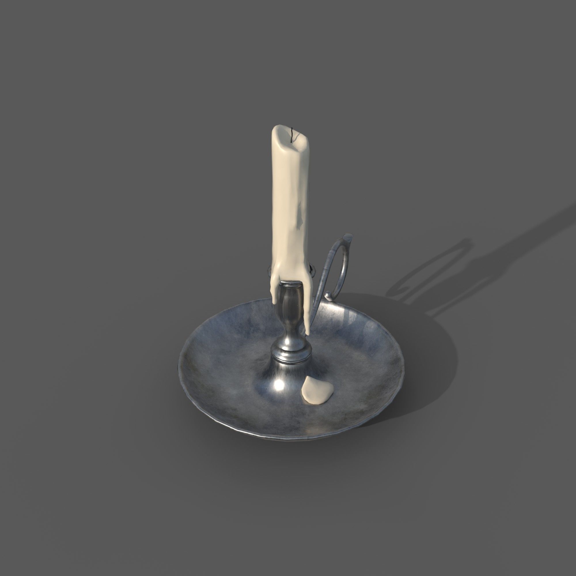 Candle Low-poly 3D model_3