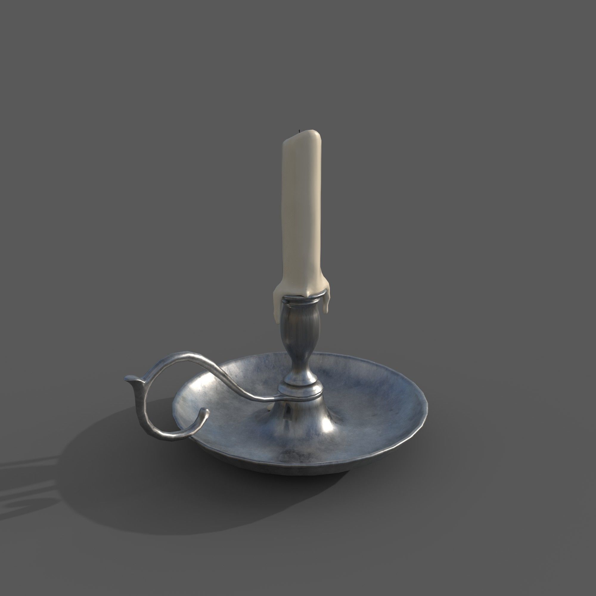Candle Low-poly 3D model_2