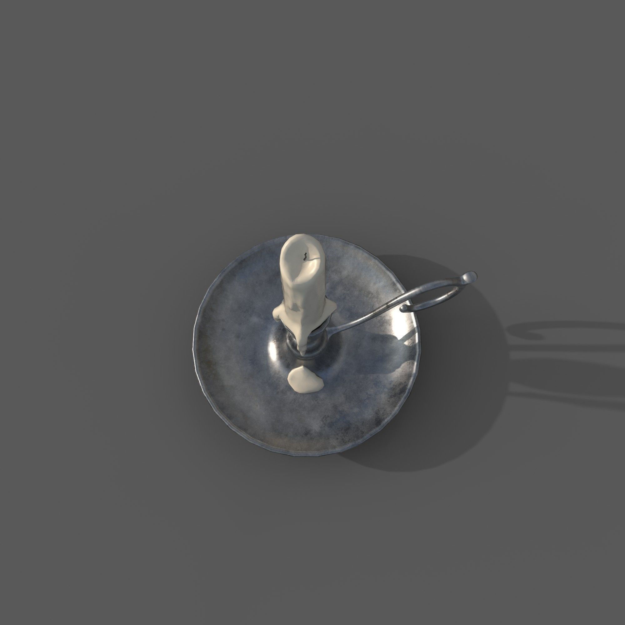 Candle Low-poly 3D model_4