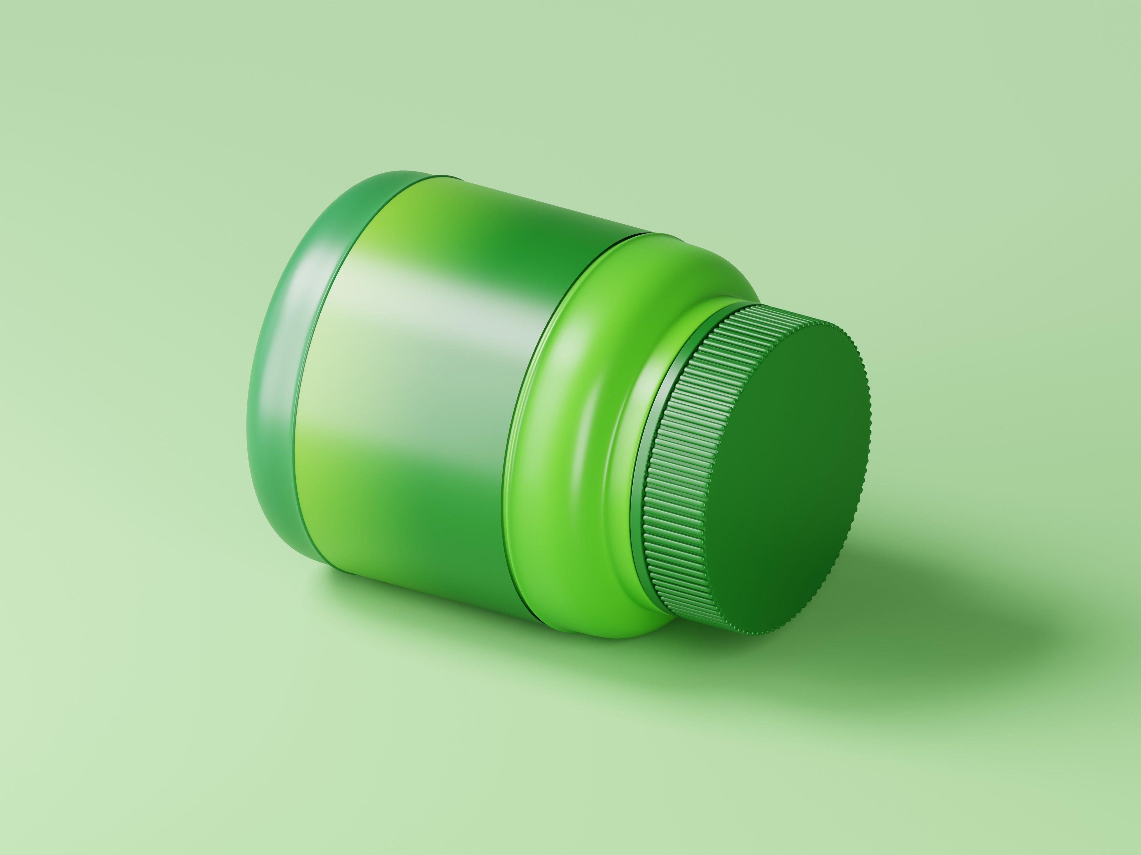 Green Cosmetic Jar 3D Model Low-poly 3D model_9