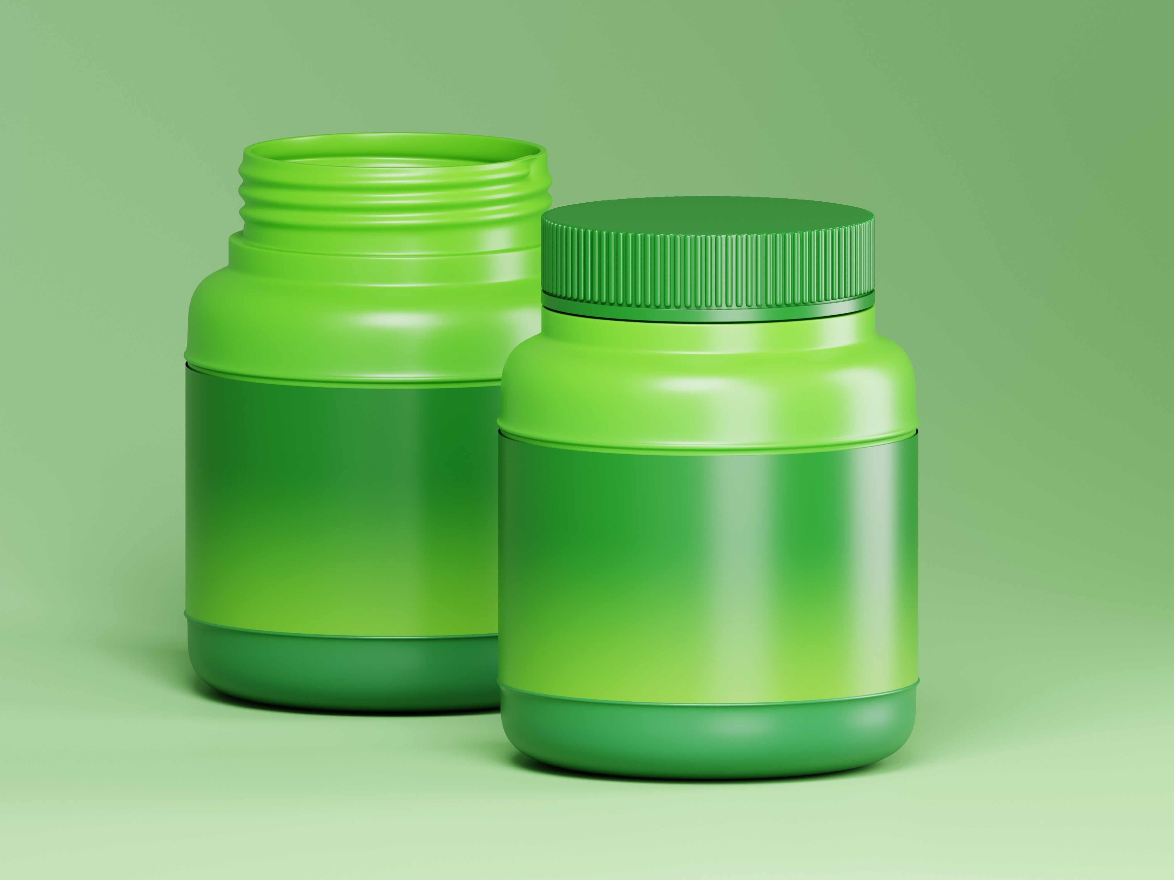 Green Cosmetic Jar 3D Model Low-poly 3D model_5