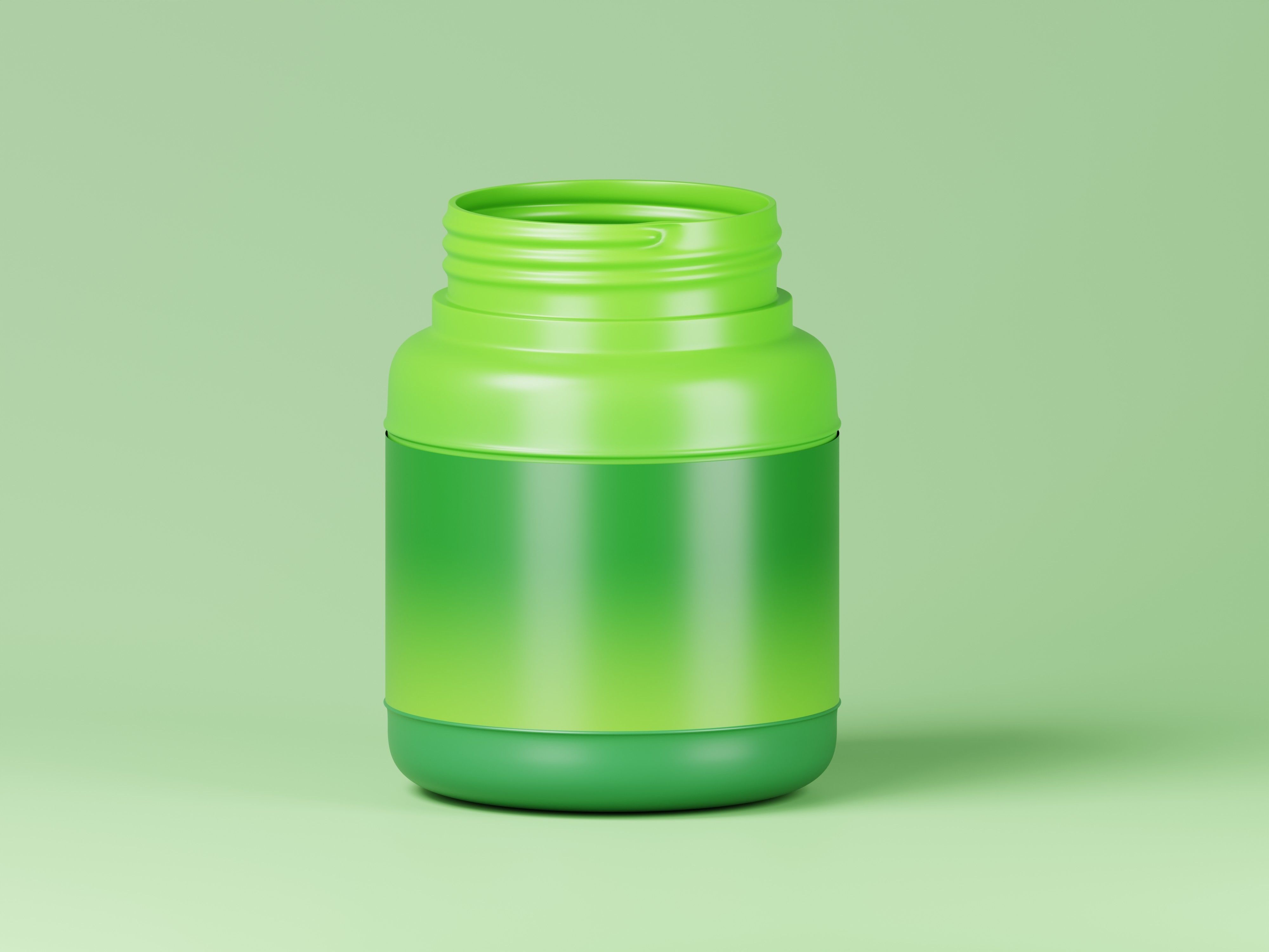 Green Cosmetic Jar 3D Model Low-poly 3D model_4