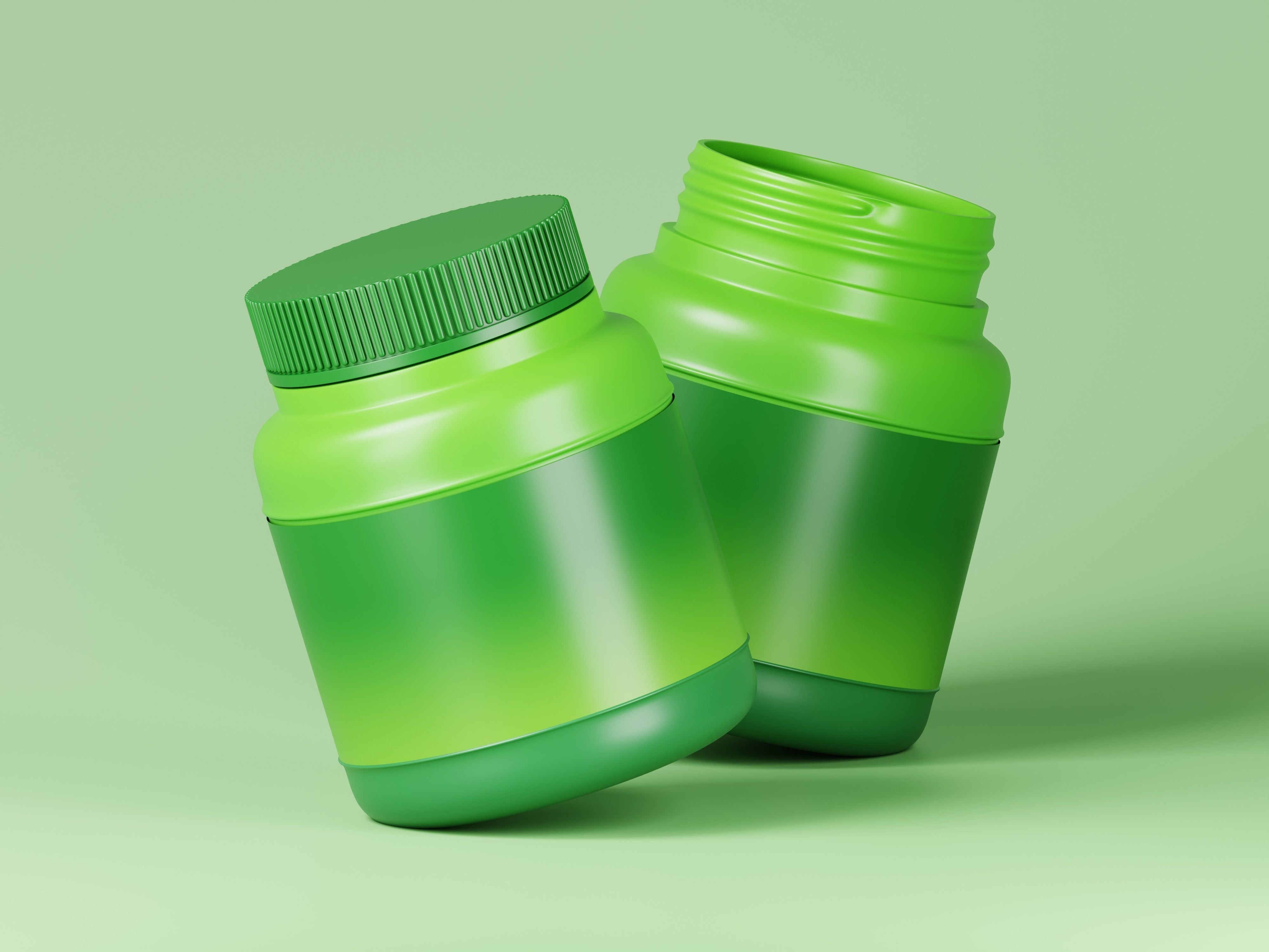 Green Cosmetic Jar 3D Model Low-poly 3D model_8
